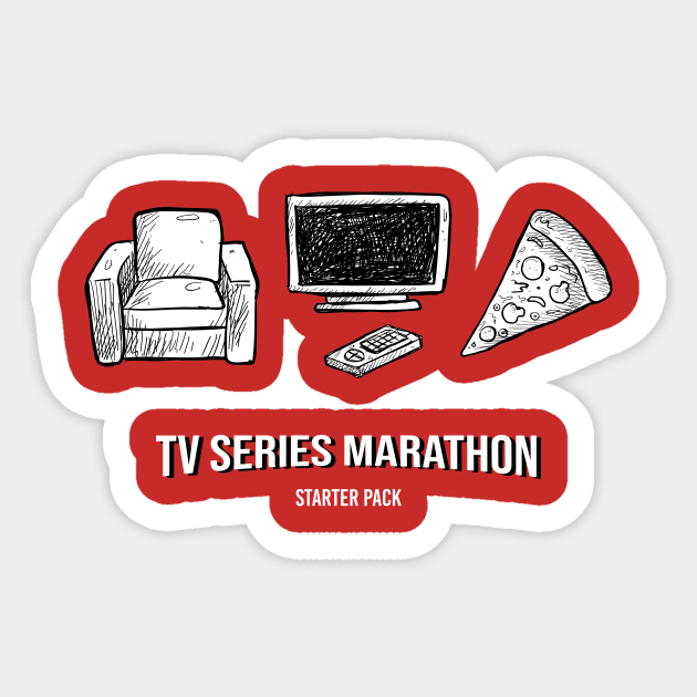 Tv Series Marathon Sticker by TEEWEB